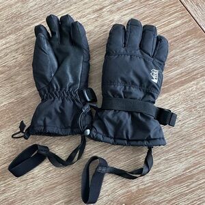 REI Co-op Kids’ Black Waterproof Insulated Gloves Size L